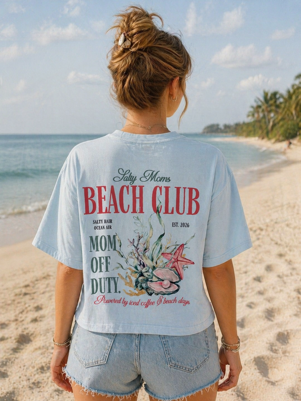 Salty Moms Beach Club Tee