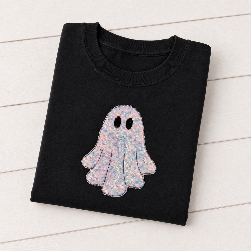 Boo-tiful Sparkle Cropped Tee