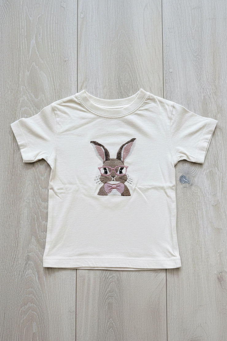 Bunny Toddler Tee - Pink Glasses